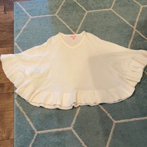 Cream Lilly Pulitzer sweater poncho